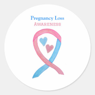 Pregnancy Loss Awareness Ribbon Art Sticker Decks