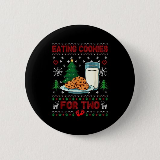 Pregnancy New Mom Baby Pregnant Christmas Couples Button (Vorderseite)