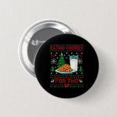 Pregnancy New Mom Baby Pregnant Christmas Couples Button (Vorne & Hinten)