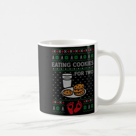 Pregnancy New Mom Baby Pregnant Christmas Matching Kaffeetasse (Rechts)