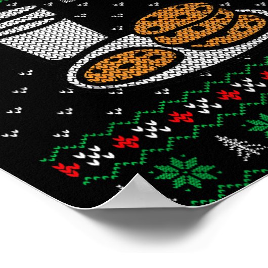 Pregnancy New Mom Baby Pregnant Christmas Matching Poster (Ecke)