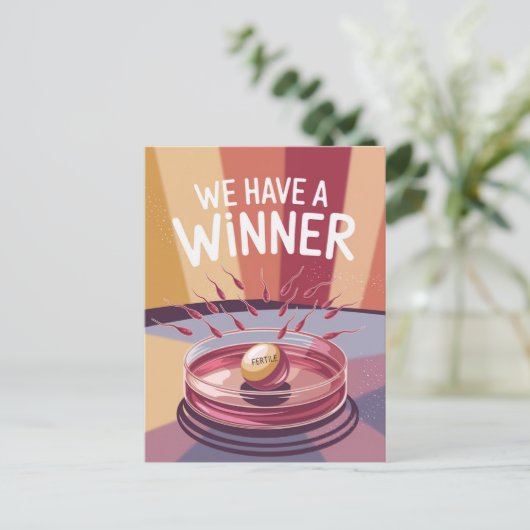 Pregnancy Prenouncinner Postkarte (Stehend Vorderseite)