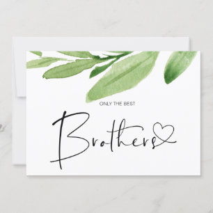 Pregnancy Reveal Brother New Baby Greenery Karte