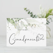 Pregnancy Reveal Great Grandeleltern New Baby Karte (Stehend Vorderseite)