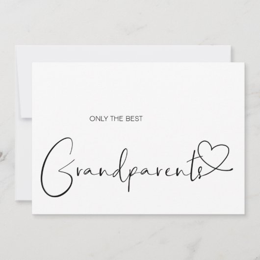 Pregnancy Reveal Great Großeltern Baby Simple Karte (Vorderseite)