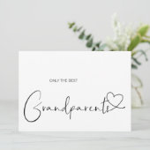 Pregnancy Reveal Great Großeltern Baby Simple Karte (Stehend Vorderseite)