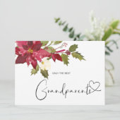 Pregnancy Reveal Große Großeltern Weihnachten Karte (Stehend Vorderseite)