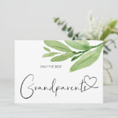 Pregnancy Reveal Großeltern Neue Babygrün Karte (Stehend Vorderseite)