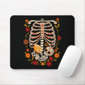 Pregnancy Skeleton Dia De Los Muertos Mexican Bell Mousepad (Mit Mouse)