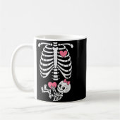Pregnancy Skeleton Girl Baby Rib Cage Belly Bump H Kaffeetasse (Links)