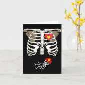 Pregnancy Skeleton Rib Funny Firefighter Bump Shir Karte (Gelbe Blume)
