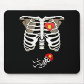 Pregnancy Skeleton Rib Funny Firefighter Bump Shir Mousepad (Vorne)