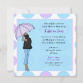 Pregnant African American Mama Shower Einladung (Vorderseite)