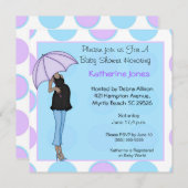 Pregnant African American Mama Shower Einladung (Vorne/Hinten)