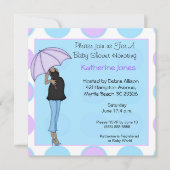 Pregnant African American Mama Shower Einladung (Vorderseite)