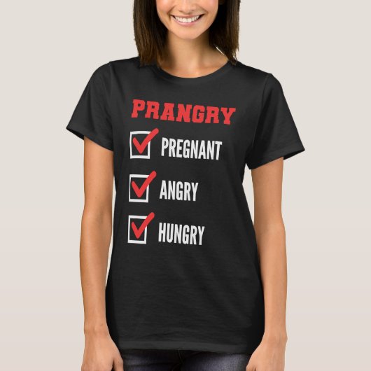 Pregnant Angry Hungry Mother to be T-Shirt (Vorderseite)