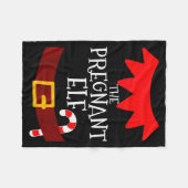 Pregnant Elf Matching Family Group Christmas Pajam Fleecedecke (Vorderseite (Horizontal))