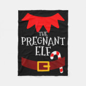 Pregnant Elf Matching Family Group Christmas Pajam Fleecedecke (Vorderseite)