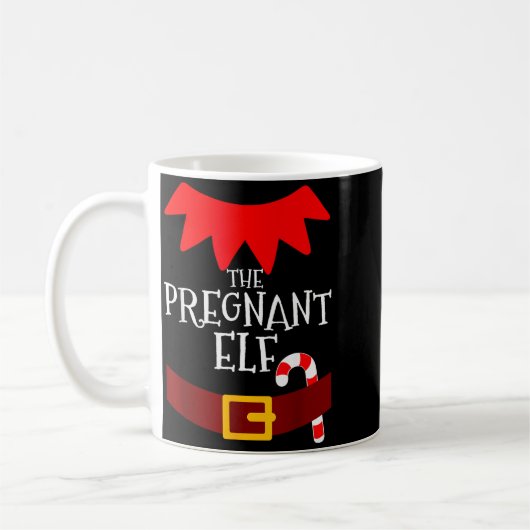 Pregnant Elf Matching Family Group Christmas Pajam Kaffeetasse (Links)