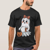 Pregnant Ghost Halloween Ankündigung | Umstandsmod T-Shirt (Vorderseite)