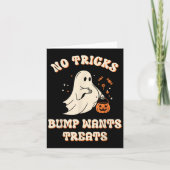 Pregnant Ghost Lazy Trick Or Treat Dress Funny Hal Karte (Vorderseite)