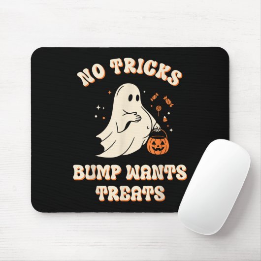 Pregnant Ghost Lazy Trick Or Treat Dress Funny Hal Mousepad (Mit Mouse)