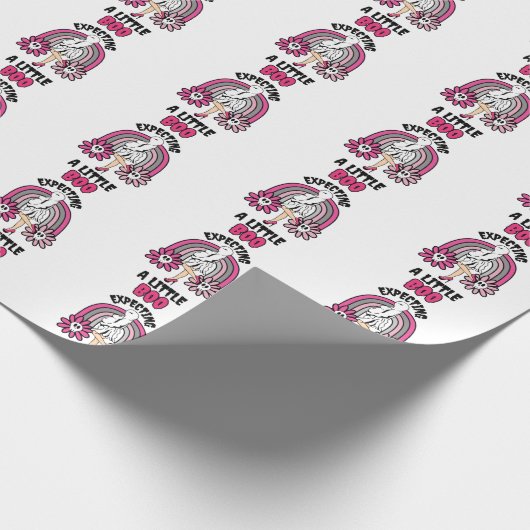 Pregnant Ghost Pink erwartet ein wenig Boo Geschenkpapier (Ecke)