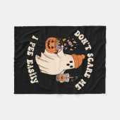 Pregnant Ghost Trick Or Treat Dress Lazy Halloween Fleecedecke (Vorderseite (Horizontal))