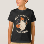Pregnant Ghost Trick Or Treat Dress Lazy Halloween T-Shirt (Vorderseite)