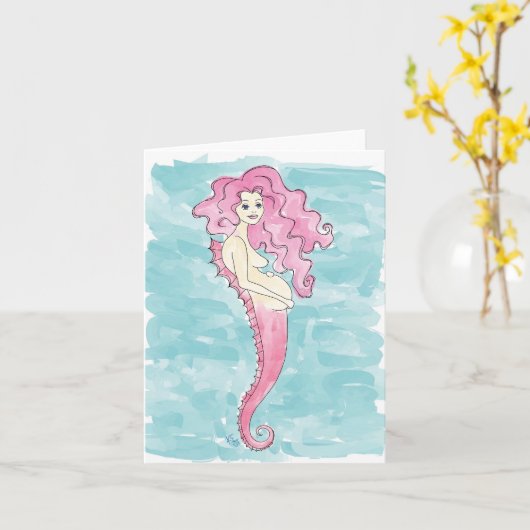 pregnant mermaid notecards karte (Gelbe Blume)