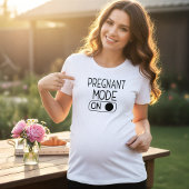 "Pregnant Mode On" Baby Announcement | Maternity Tri-Blend Shirt