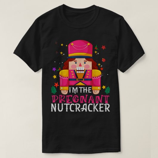 Pregnant Nutcracker Matching Family Group Christma T-Shirt (Design vorne)