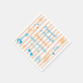 Pregnant & Poolside Summer Pool Party Baby Shower Serviette (Ecke)