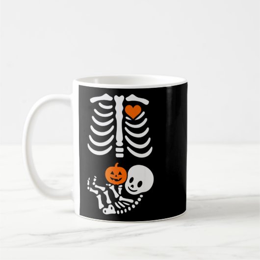 Pregnant Skeleton Baby Bump Funny Halloween Tee Kaffeetasse (Links)