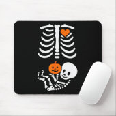 Pregnant Skeleton Baby Bump Funny Halloween Tee  Mousepad (Mit Mouse)