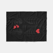 Pregnant Skeleton Twin Halloween Skeleton Boxing T Fleecedecke (Vorderseite (Horizontal))