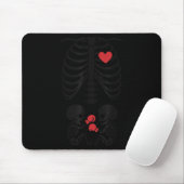 Pregnant Skeleton Twin Halloween Skeleton Boxing T Mousepad (Mit Mouse)