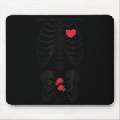 Pregnant Skeleton Twin Halloween Skeleton Boxing T Mousepad (Vorne)