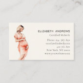 Pregnant woman Illustration, simply  Visitenkarte (Vorderseite)