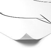 Pregnant Woman Line Kunst Modernes Minimalistisch Poster (Ecke)