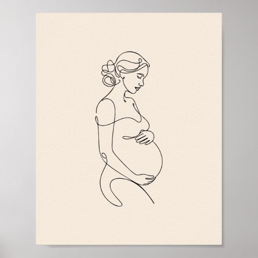 Pregnant Woman Print, Value Poster Paper (Matte) (Vorne)