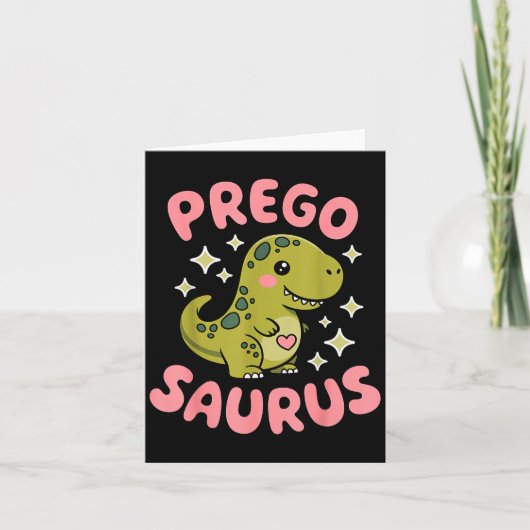 Pregosaurus Cute Retro Mommy Dinosaur Pregnancy An Karte (Vorderseite)