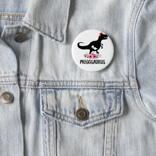 Pregosaurus Funny Pregnancy Gift Button (Beispiel)