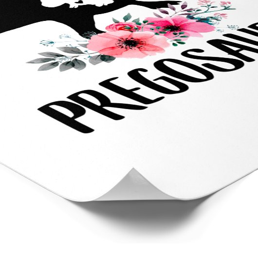 Pregosaurus Funny Pregnancy Gift Poster (Ecke)