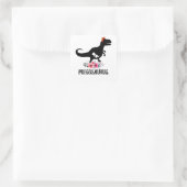 Pregosaurus Funny Pregnancy Gift Quadratischer Aufkleber (Tasche)