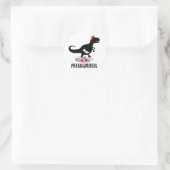 Pregosaurus Funny Pregnancy Gift Runder Aufkleber (Tasche)
