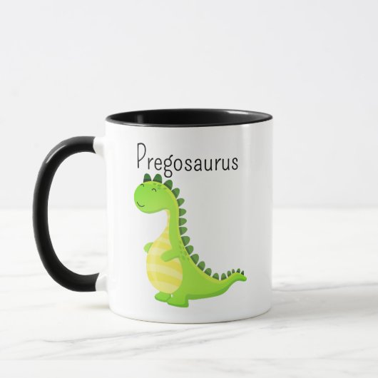 Pregosaurus Funny Pregnant Dinosaurier Tasse (Links)