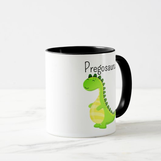 Pregosaurus Funny Pregnant Dinosaurier Tasse (VorderseiteRechts)
