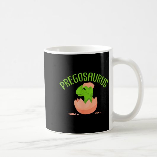 Pregosaurus Preggo Saurus Pregnant Women Dino Love Kaffeetasse (Rechts)
