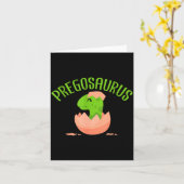 Pregosaurus Preggo Saurus Pregnant Women Dino Love Karte (Gelbe Blume)